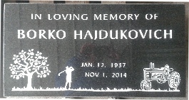 memorial headstone,grave marker,hillside cemetery,kamloops,bc,borko hajdukovich,www.classicshuswapmonuments.com
