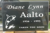 grave marker,headstone,notch hill cemetery,b.c.,diane aalto,www.classicshuswapmonuments.com