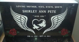 Headstone,grave marker,kamloops,bc,shirley pete,www.classicshuswapmonuments.com