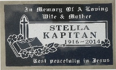 grave marker,headstone,solsqua cemetery,sicamous,bc,stella kapitan,www.classicshuswapmonuments.com