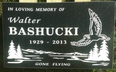 memorial marker,headstone,notch hill cemetery,b.c.,walter bashucki,www.classicshuswapmonuments.com
