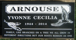 memorial marker,grave stone,tappen cemetery,bc,yvonne arnouse,www.classicshuswapmonuments.com